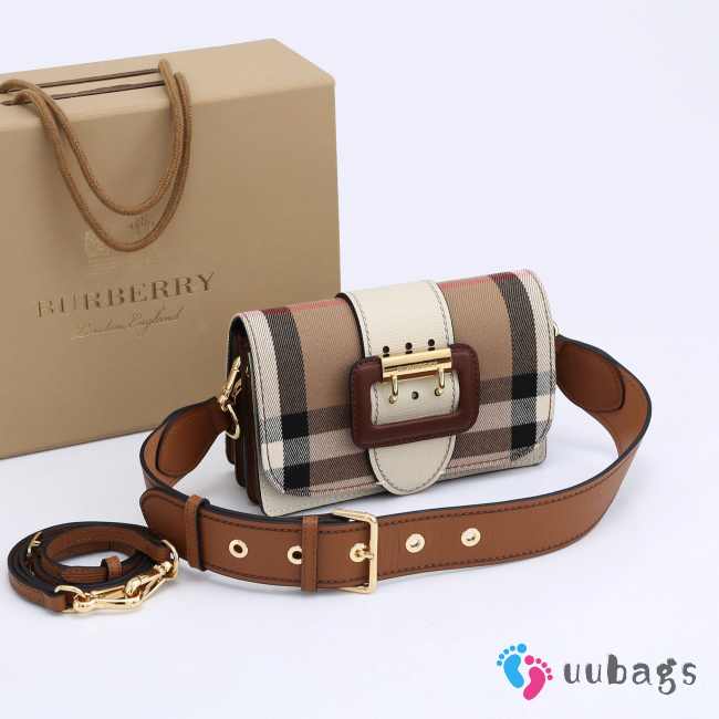 Burberry Small Buckle House Check 01 Bag 19.5x12x5cm - 1