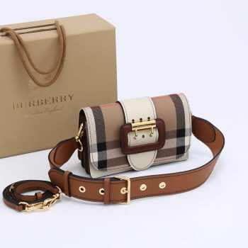 Burberry Small Buckle House Check 01 Bag 19.5x12x5cm