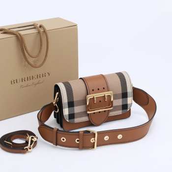 Burberry Small Buckle House Check 02 Bag 19.5x12x5cm