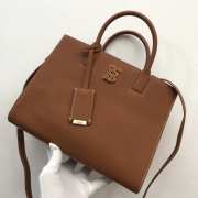 Burberry Men Denny Grain Leather Tote Brown Bag 27x11x20cm - 6