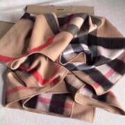 Burberry Charlotte Reversible Check Wool Cape  - 5