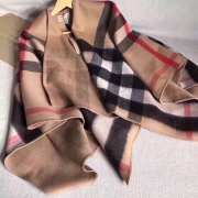 Burberry Charlotte Reversible Check Wool Cape  - 4