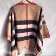 Burberry Charlotte Reversible Check Wool Cape  - 6