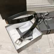 YSL glossy leather belt width 3cm - 6