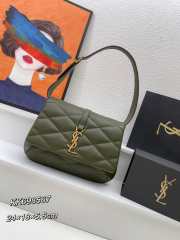 YSL Le 57 quilted shoulder bag in green 24x18x5.5cm - 1