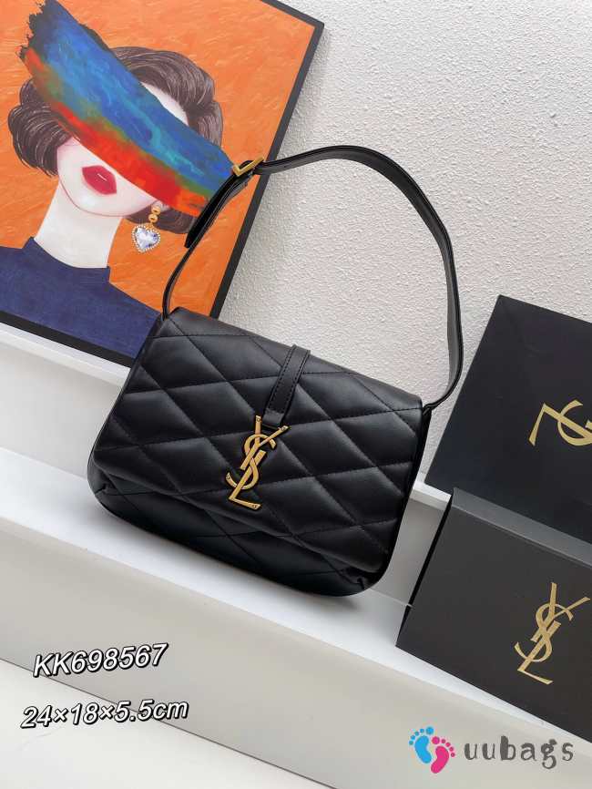 YSL Le 57 quilted shoulder bag in black 24x18x5.5cm - 1