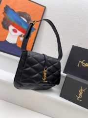 YSL Le 57 quilted shoulder bag in black 24x18x5.5cm - 5