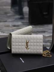 YSL cassandre white bag with gold chain 23x14x3cm - 1