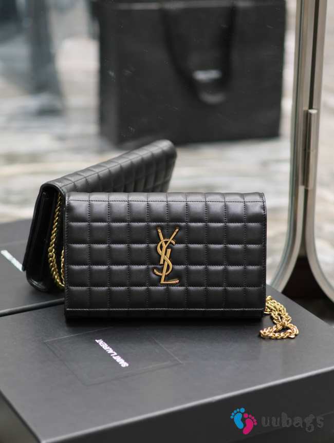 YSL cassandre black bag with gold chain 23x14x3cm - 1