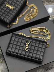 YSL cassandre black bag with gold chain 23x14x3cm - 5