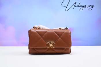 Chanel Brown Quilted Lambskin 19 Flap Bag 25cm