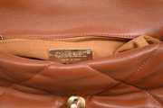 Chanel Brown Quilted Lambskin 19 Flap Bag 25cm - 4