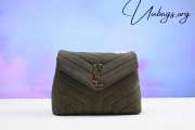 YSL Loulou Small Suede Shoulder Bag 25x17x9cm - 1