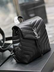 YSL Y Loulou Black Backpack 26×22×11cm - 4