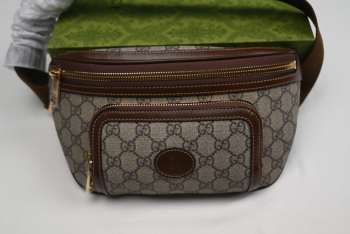 Gucci Interlocking G Supreme Canvas Belt Bag Brown 23x12x2.5cm