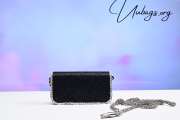 Valentino Loco VLOGO Sequin Black Bag 20x11x5cm - 5