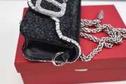 Valentino Loco VLOGO Sequin Black Bag 20x11x5cm - 4