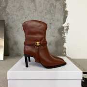 Celine Verneuil Triomphe Harness Low Boot In Calfskin Brown - 1