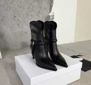 Celine Verneuil Triomphe Harness Low Boot In Calfskin Black - 5