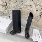 Givenchy Black Leather Shark Lock Boots - 6