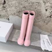 Givenchy Black Leather Shark Lock Boots In Pink - 3