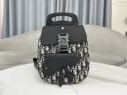 Dior Oblique Saddle Mini Gallop Black Backpack 19x27.5x11.5cm - 1