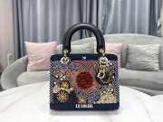 Dior Sun Lady Tarot Beaded Canvas Bag 24x20x11cm - 1