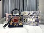 Dior Sun Lady Tarot Beaded Canvas Bag 24x20x11cm - 3