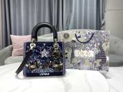 Dior Stars Lady Tarot Beaded Canvas Bag 24x20x11cm - 4