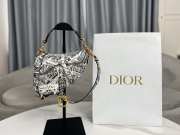 Dior Plan de Paris pattern print black & white saddle 21x18x5cm - 3