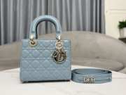 Lady Dior My ABCDior Bag In Light Blue With Silver Buckle 20x17x8cm - 1