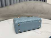 Lady Dior My ABCDior Bag In Light Blue With Silver Buckle 20x17x8cm - 6