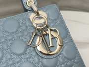 Lady Dior My ABCDior Bag In Light Blue With Silver Buckle 20x17x8cm - 2