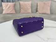 Lady Dior My ABCDior Bag In Purple With Silver Buckle 20x17x8cm - 3