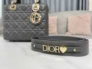 Lady Dior My ABCDior Bag In Gray With Gold Buckle 20x17x8cm - 4