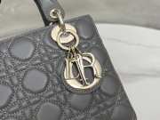 Lady Dior My ABCDior Bag In Gray With Gold Buckle 20x17x8cm - 2