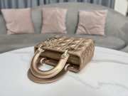 Lady Dior Rose Gold My ABCDior Bag 20x17x8cm - 6