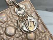 Lady Dior Rose Gold My ABCDior Bag 20x17x8cm - 2