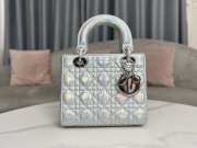 Lady Dior ABCDior Bag Iridescent Silver 20x17x8cm - 1