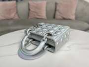 Lady Dior ABCDior Bag Iridescent Silver 20x17x8cm - 6