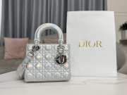 Lady Dior ABCDior Bag Iridescent Silver 20x17x8cm - 5