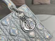 Lady Dior ABCDior Bag Iridescent Silver 20x17x8cm - 2