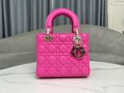 Lady Dior My ABCDior Bag In Pink With Silver Buckle 20x17x8cm - 1