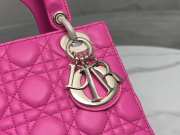 Lady Dior My ABCDior Bag In Pink With Silver Buckle 20x17x8cm - 3