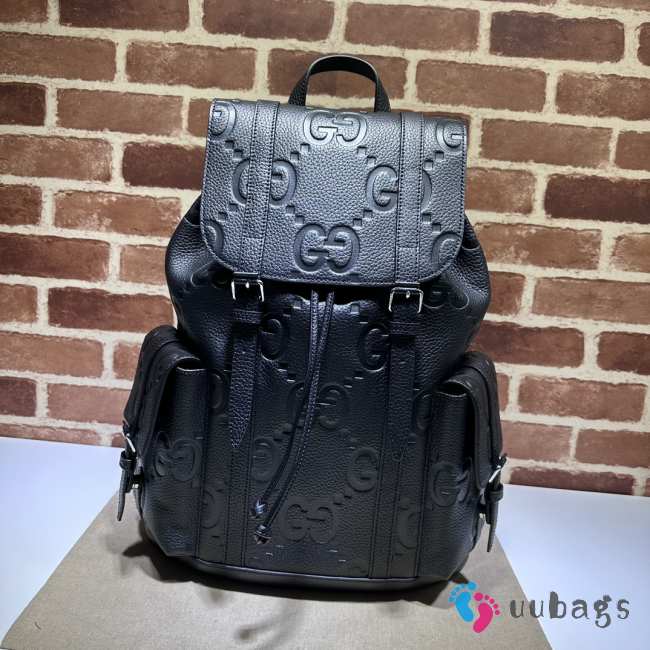 Gucci GG-embossed backpack in black 34x41x12cm - 1