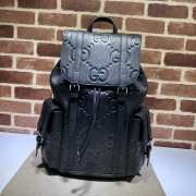 Gucci GG-embossed backpack in black 34x41x12cm - 1