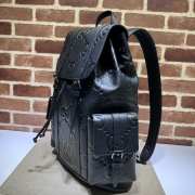 Gucci GG-embossed backpack in black 34x41x12cm - 3