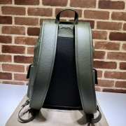 Gucci GG-embossed backpack in green 34x41x12cm - 6