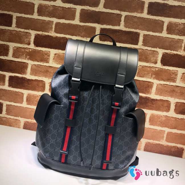  Gucci Soft GG Supreme Backpack In Black 34x42x16cm - 1