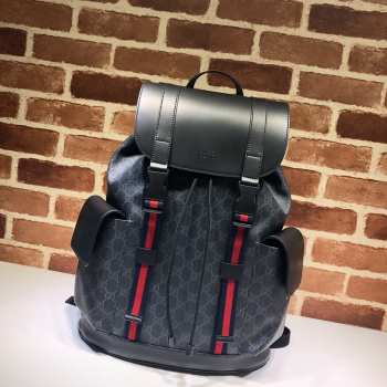  Gucci Soft GG Supreme Backpack In Black 34x42x16cm